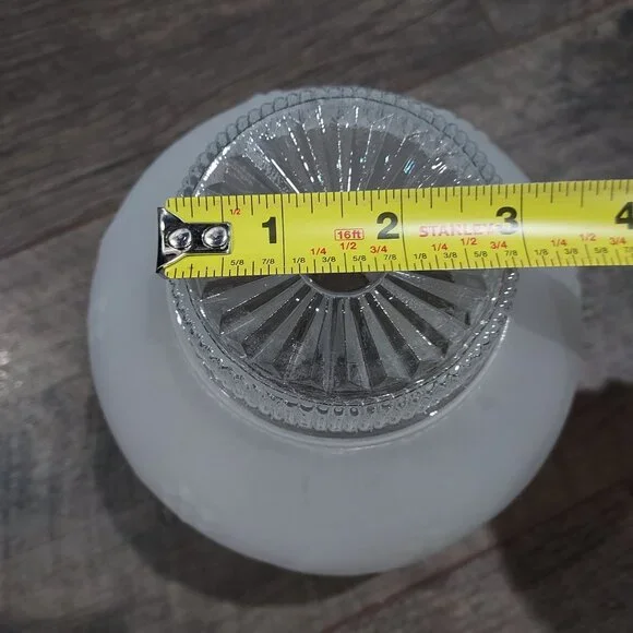 Lamp Shade Frosted Glass Ceiling Light Fixture Globe Stem Berries 3.25" Fit. - Picture 4 of 11